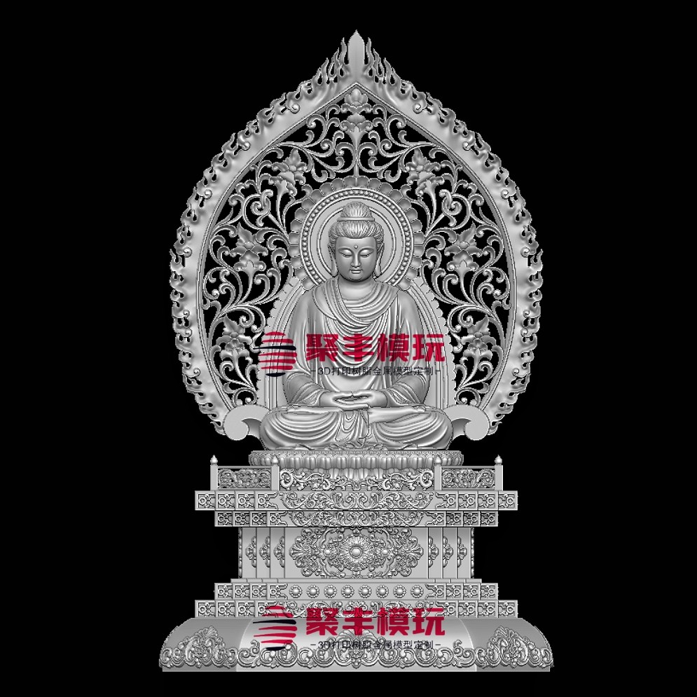 释迦摩尼圆雕STL文件3D模型神佛菩萨造像三维立体图纸STL数据