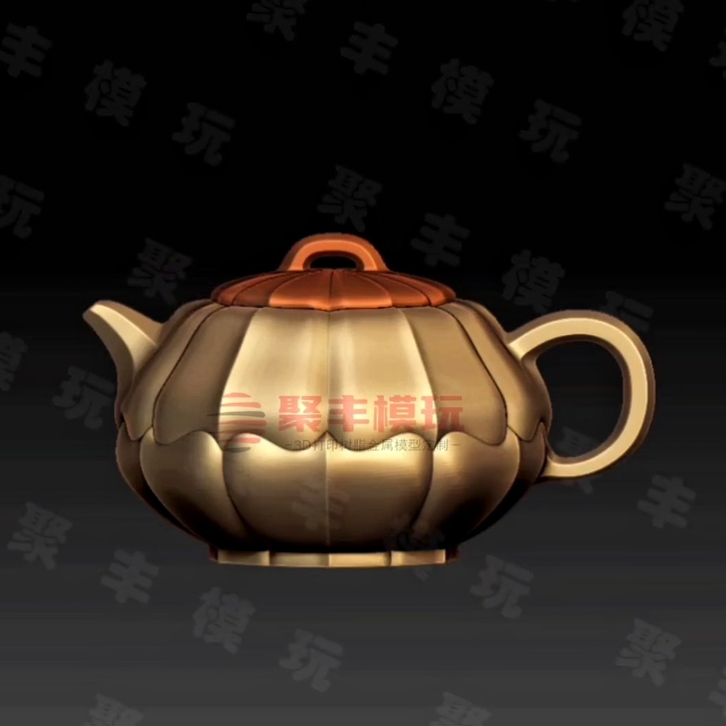 紫砂茶壶STL文件3D模型茶具设计素材/源文件
