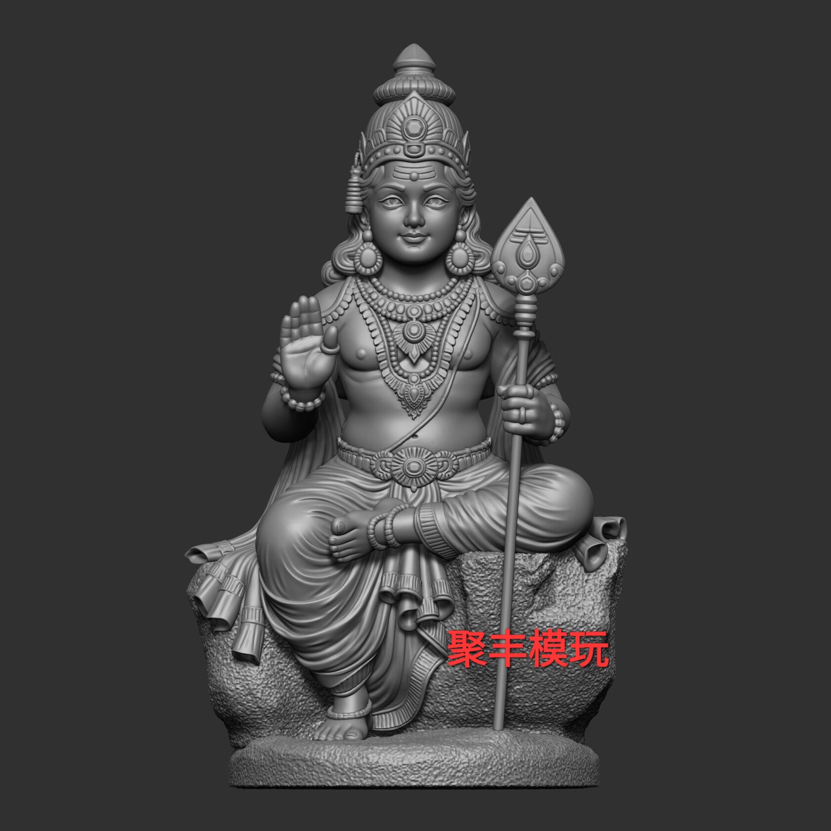 印度神STL文件3D模型穆鲁干三维图纸STL格式数据打印