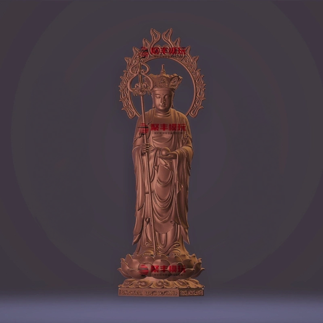 地藏王菩萨STL文件地藏王三维立体STL文件地藏王菩萨3D模型文件