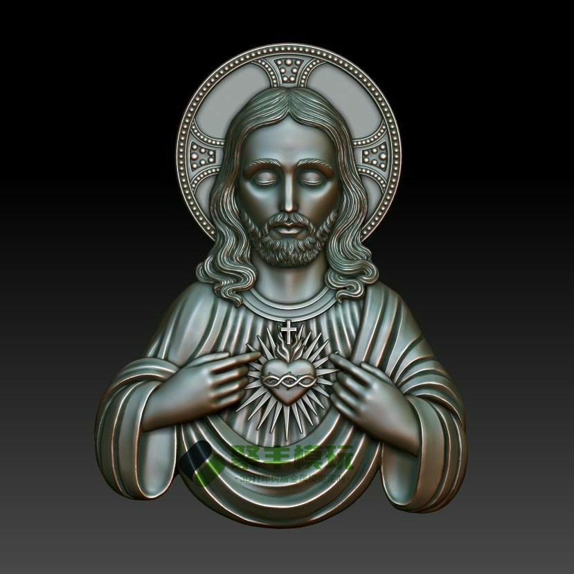 浮雕西方人物STL文件3D模型首饰三维图纸数据机雕刻聚丰模玩