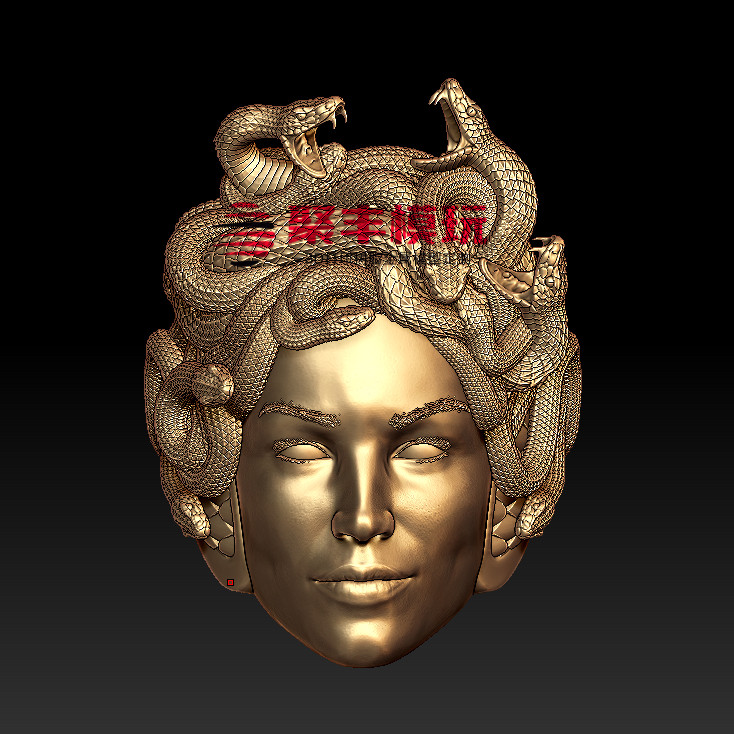 美杜莎戒指STL文件3D模型首饰三维立体图纸STL数据打印雕刻CNC