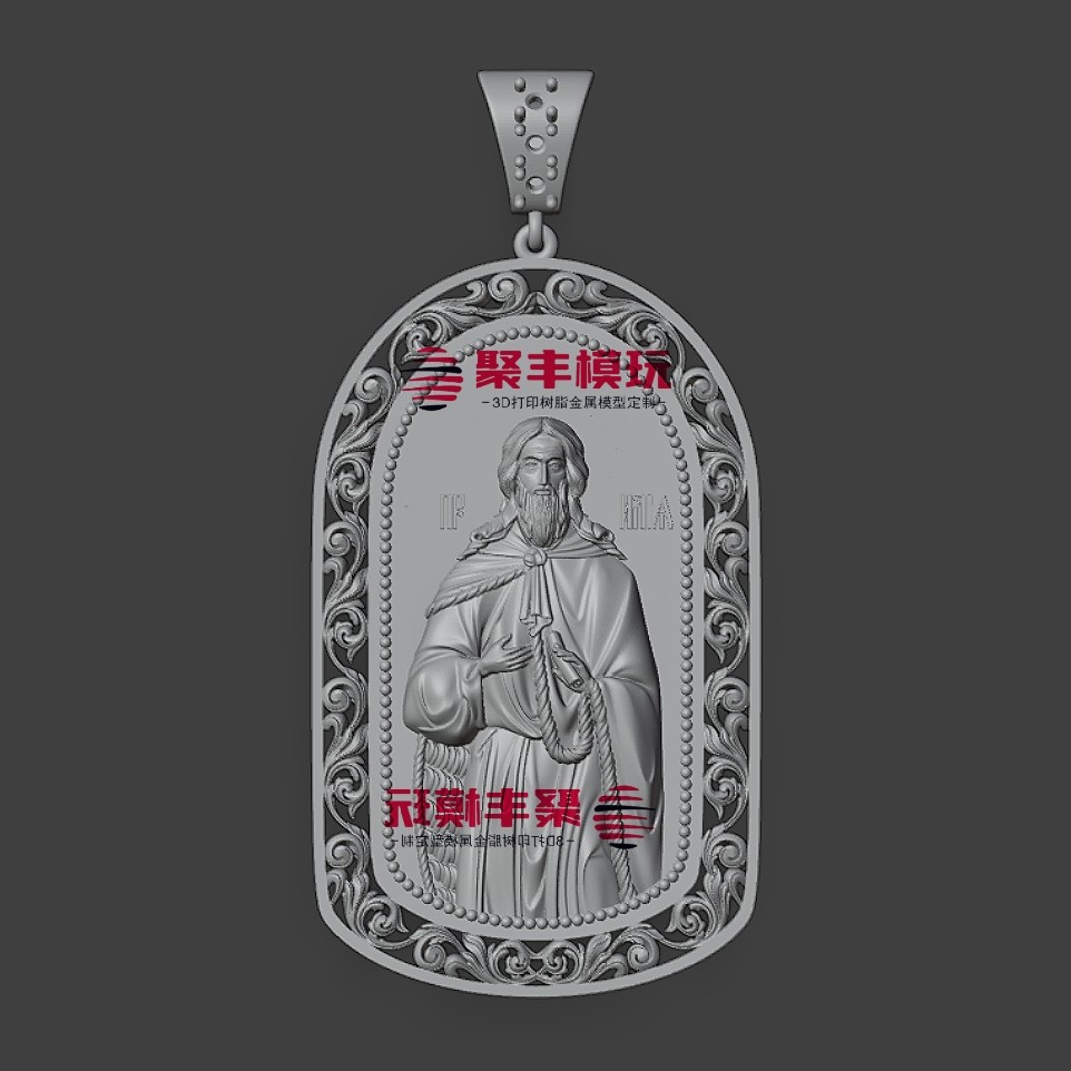 西方人物浮雕吊坠STL文件首饰模型图纸打印Relief CNC STL FILE 9