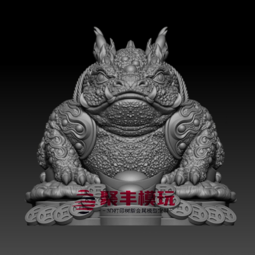金蟾STL文件3D模型风水兽三维图纸数STL据机雕刻木雕