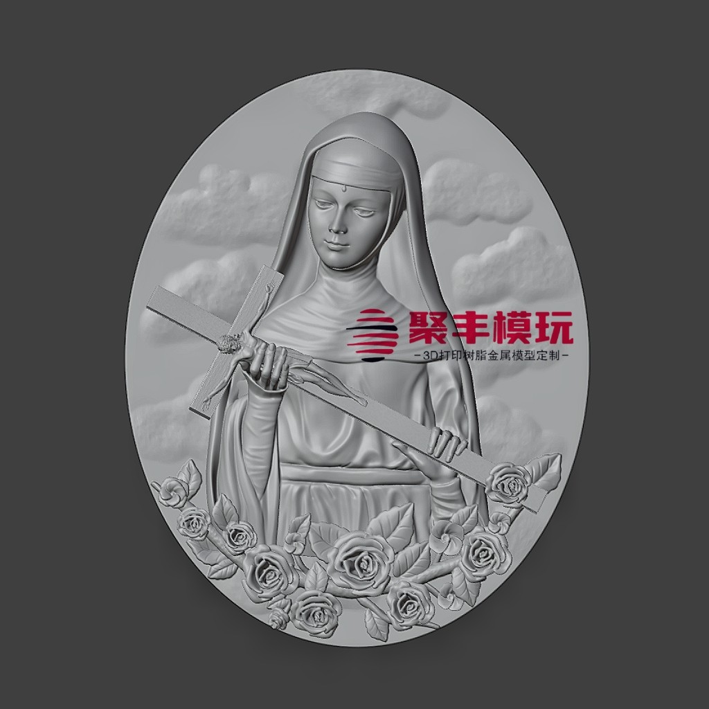 浮雕西方人物STL文件3D模型西方人物首饰三维立体图纸机雕刻F9