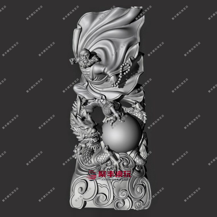 龙底达摩3D模型STL文件达摩圆雕STL图纸三维精雕STL文件