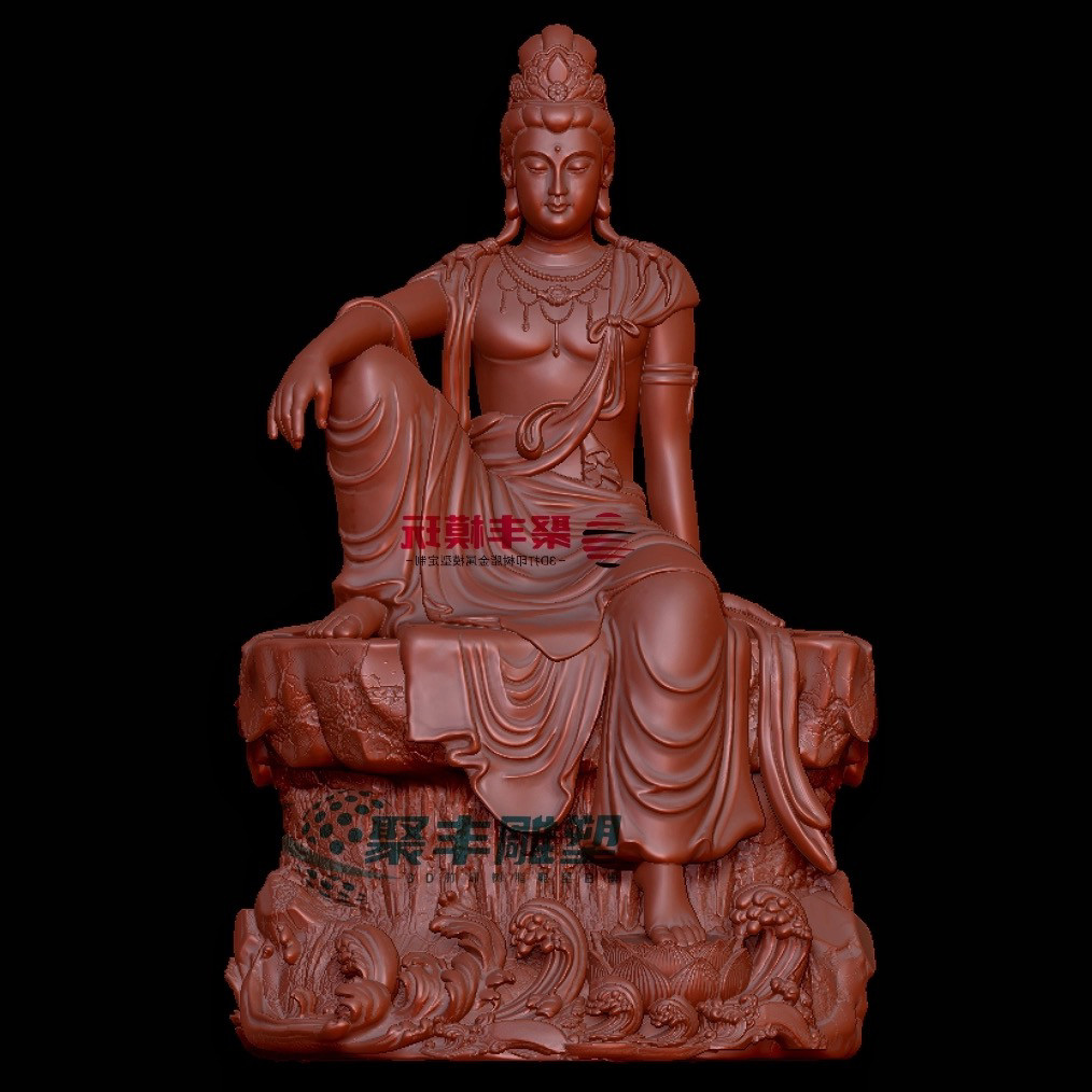 自在观音STL文件3D模型神佛菩萨造像三维图纸机雕刻CNC圆雕
