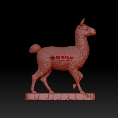 羊驼STL文件3D图纸羊驼三维模型STL数据机雕打印