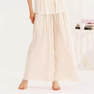 拉伦娜春夏女套装背心裙裤舒适亲肤柔瑜伽压皱肥腿裤拍长裤送背心