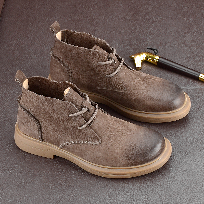 公牛足乐软皮新款男士切尔西靴