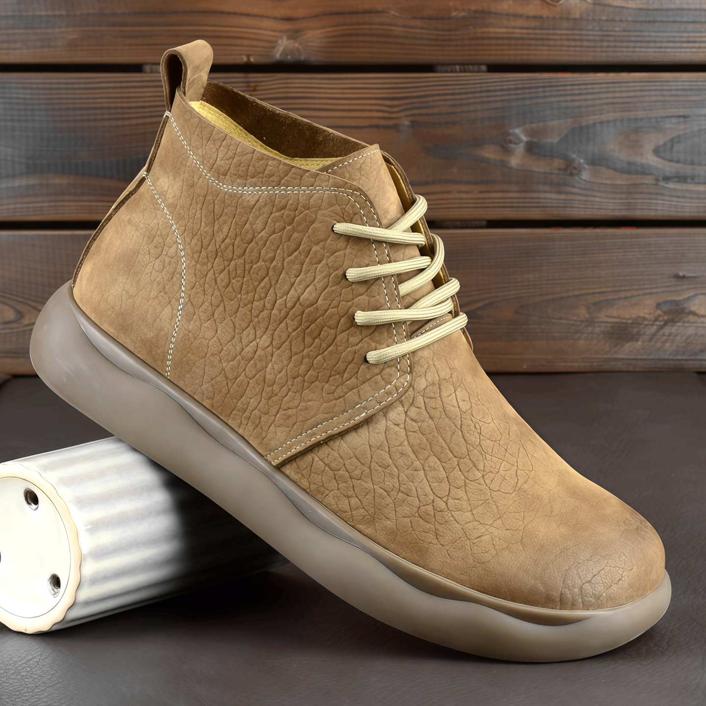 2026秋冬新款头层牛皮大象纹马丁靴男款牛筋底高帮男士休闲鞋真皮