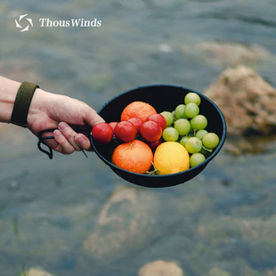 ThousWinds千风1.3L雪拉碗盘大容量不锈钢盘野餐盘烧烤户外餐具