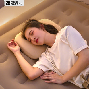 牧高笛沁眠凉感二合一充气枕便携露营午睡旅行记忆棉舒适海绵枕头
