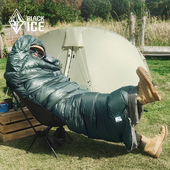 E1000户外露营睡袋鹅绒信封式 黑冰E系列 E700 羽绒可拼接