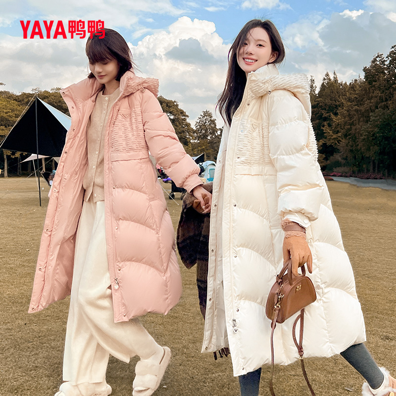 鸭鸭连帽羽绒服设计感加厚外套潮