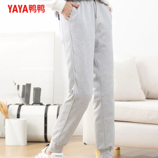 女鹅绒2025新款 保暖休闲裤 长款 冬季 女 加绒系带收腰卫裤 鸭鸭羽绒裤