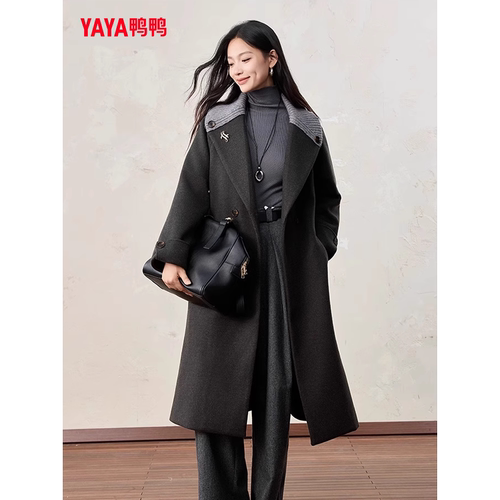 时尚气质潮流鸭绒保暖毛呢外套