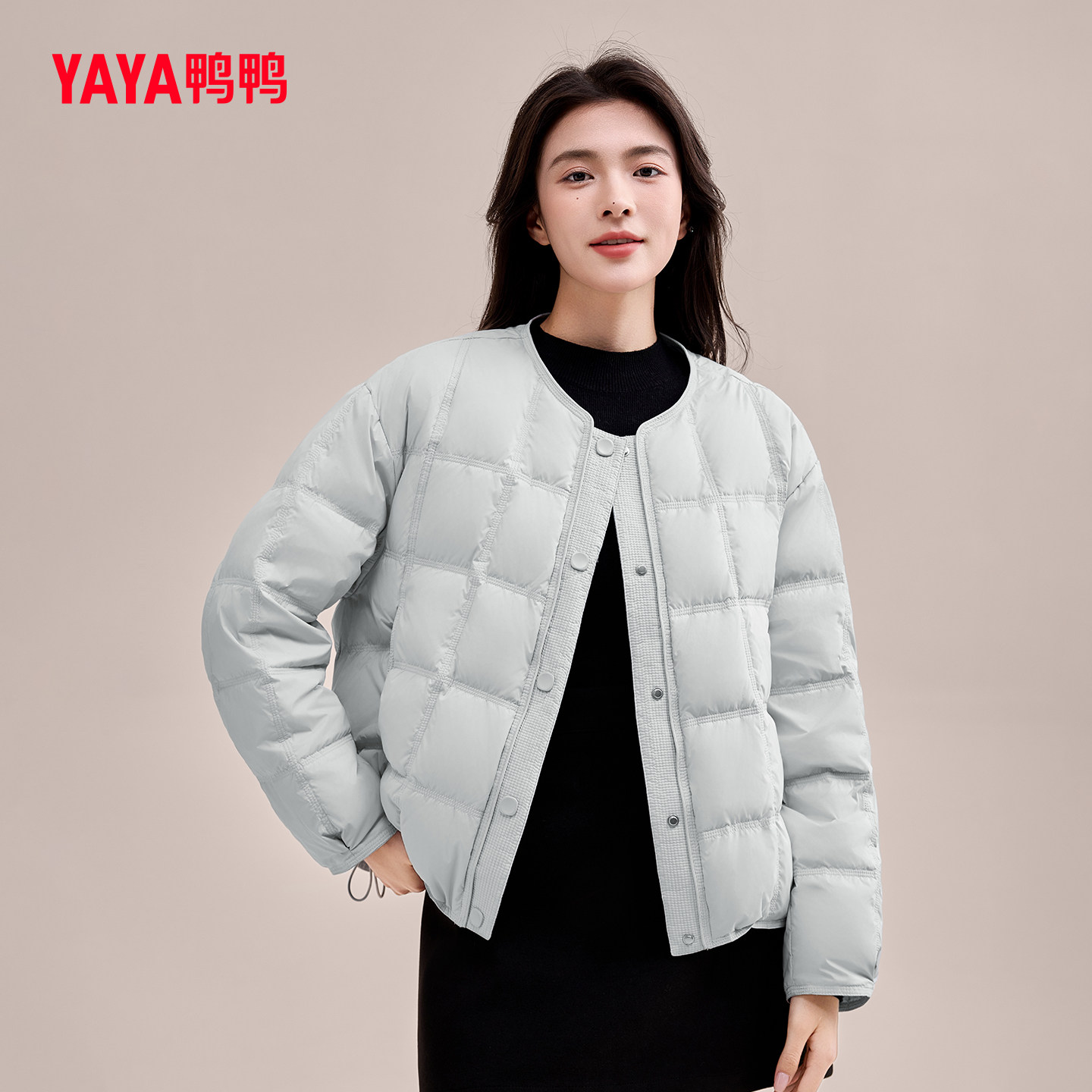 简约韩系气质款轻薄羽绒服外套