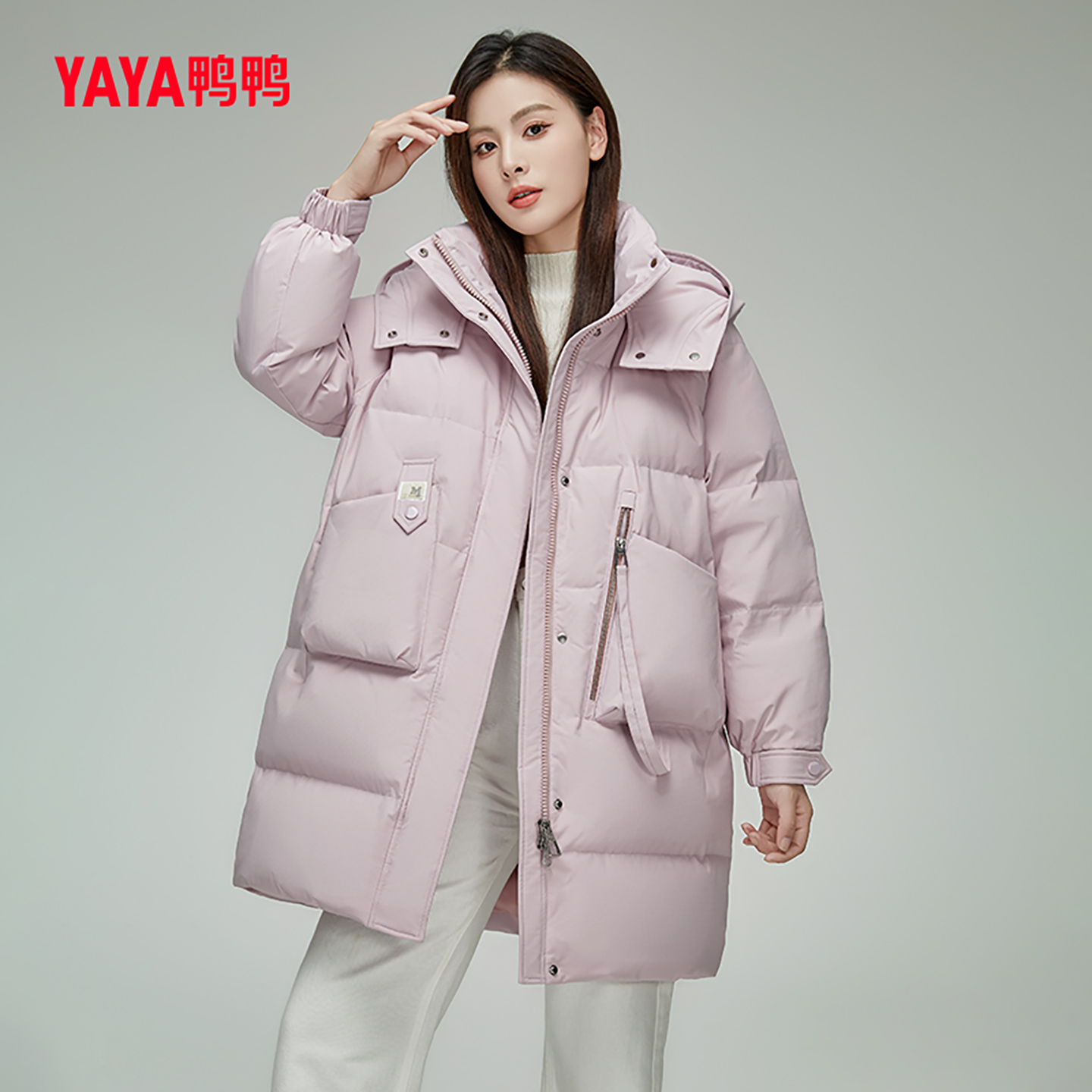 连帽加厚时尚显瘦保暖鸭绒外套冬