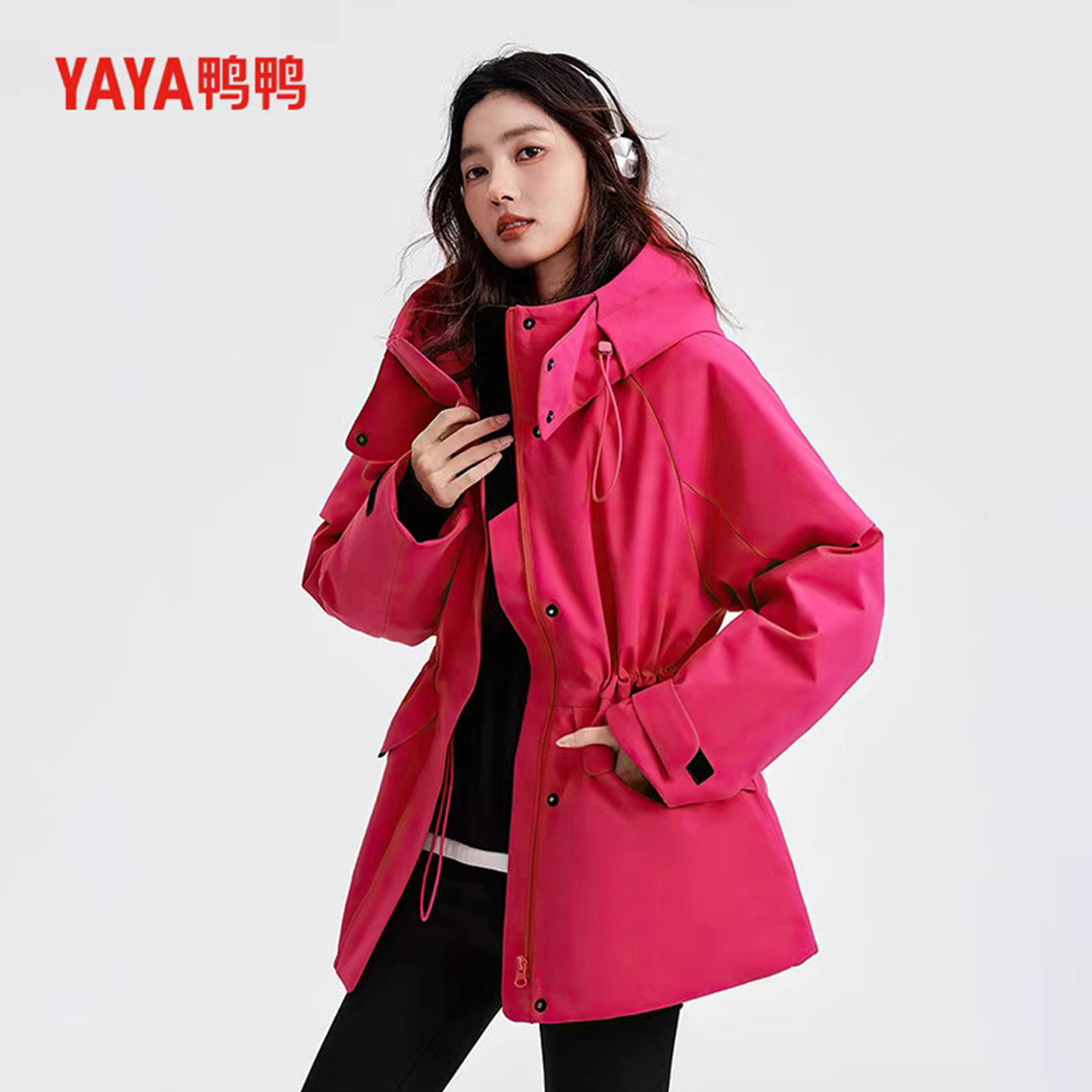 宽松百搭时尚派克服连帽羽绒外套