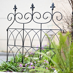 出口欧式复古铁艺栅栏庭院装饰别墅订单庭院花园边界围栏攀爬支架