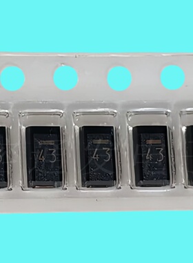 MAZY43000L/ 稳压二极管 43V 500mA 1W/MA1Z430/DO-214AC丝印:43