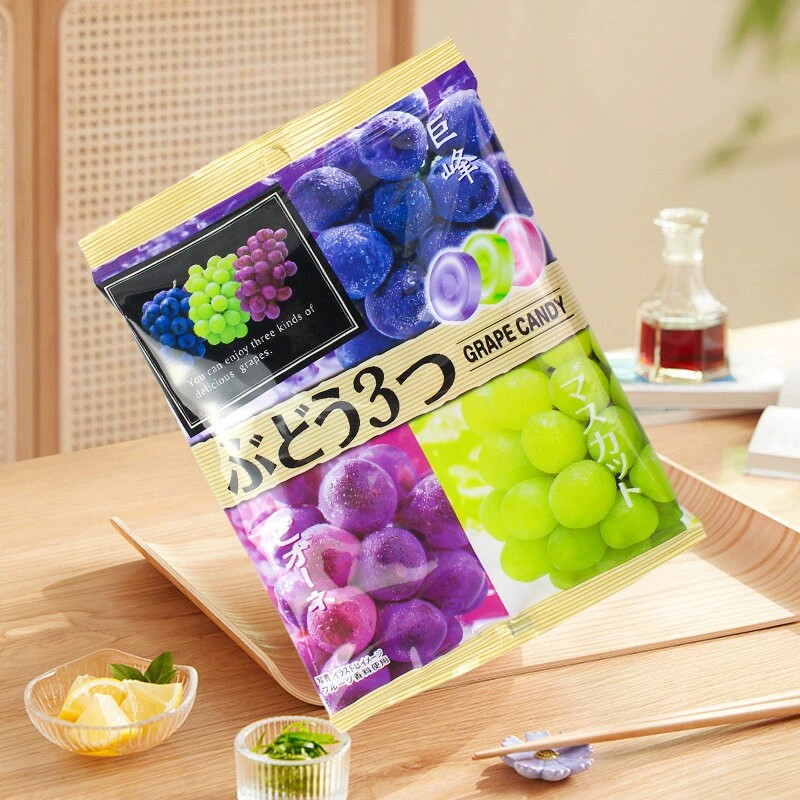 日本进口零食PINE糖佩茵3种葡萄佩恩糖水果糖果汁硬糖喜糖
