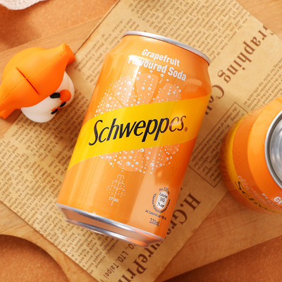 香港进口Schweppes玉泉西柚味汽水碳酸饮料忌廉苏打水易拉罐装