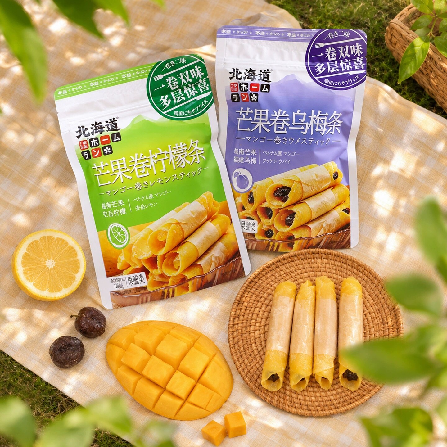 本垒芒果干乌梅柠檬条乌梅条酸甜即食零食独立包装休闲食品120g