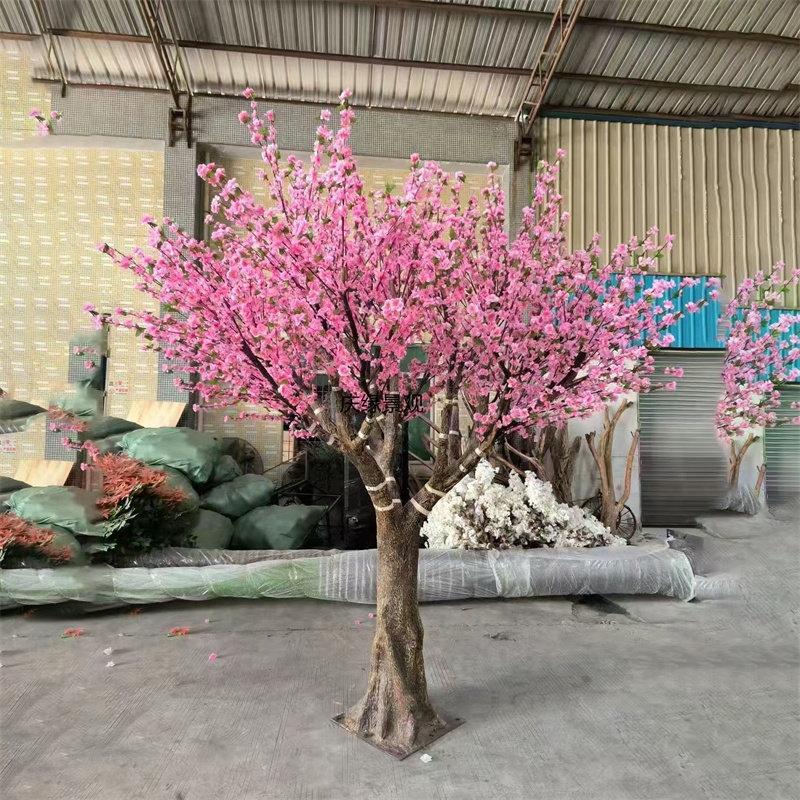 仿真枫树樱花树桃花树网红背景墙装饰景观树酒店商场摆件