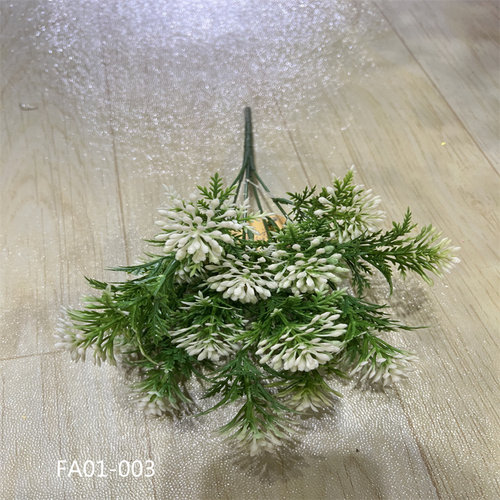 仿真白色松花铁线莲网纹叶琴叶榕客厅装饰花材DIY阳台装饰摆件叶