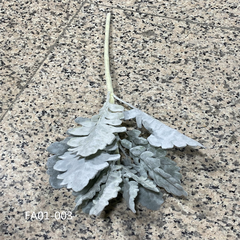 仿真植毛银叶菊兔耳叶植毛艾草毛草插花装饰家居绿植餐桌摆设道具