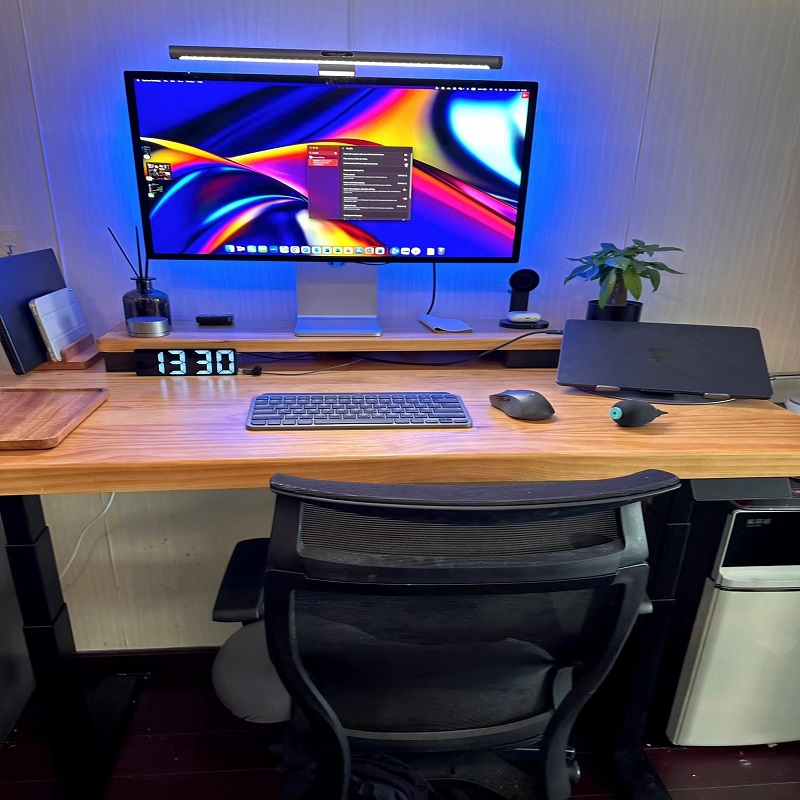 定制实木板长方形diy隔板松木榆木实木木板原木吧台办公桌餐桌面