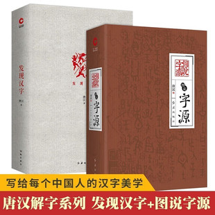 】图说字源+发现汉字精装全2册 唐汉 汉字文化研究 中华文化汉字发展史 方块字发展起源 甲骨文象形文小篆隶书 文字演变 汉字象形