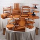 竹质蛋糕盘蛋糕架森系甜品架甜品台点心架茶歇摆件 红棕色合集