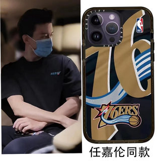 CASETi任嘉伦同款NBA湖人标签14Pro适用iPhone13ProMax苹果12Pro明星爱心男孩11防摔保护壳14plus硬壳手机壳