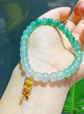 遇见你的幸运纯银和田玉手链