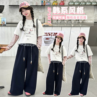 女童套装2026新款今年流行爆款开学季韩系高级感穿搭套装春秋款