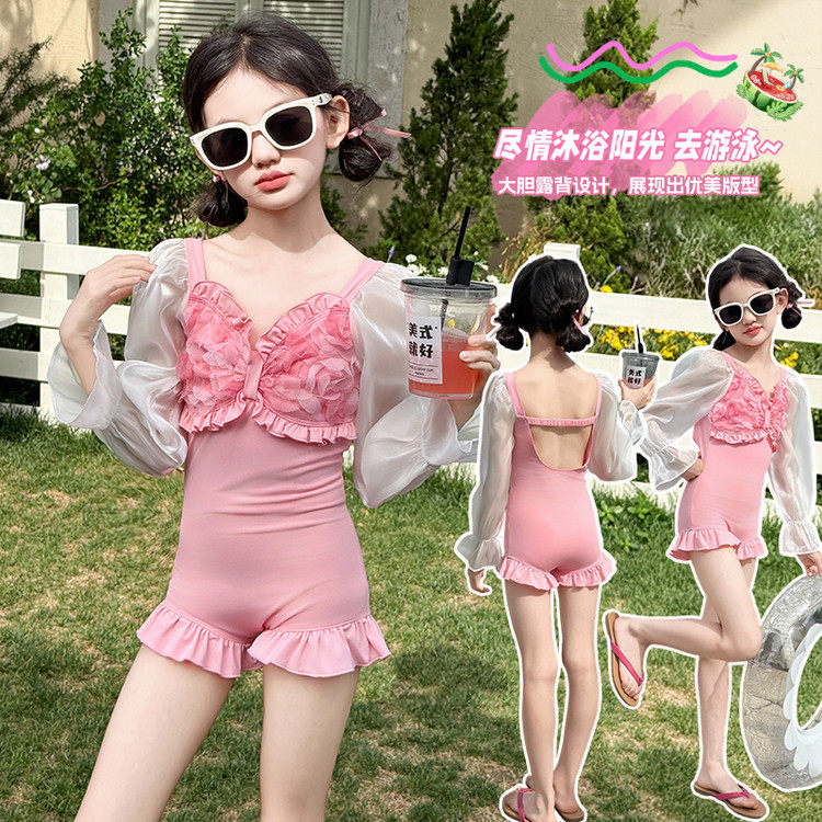 超好看女童泳衣高级感防凸点2026新款儿童女10到12岁女孩高颜值