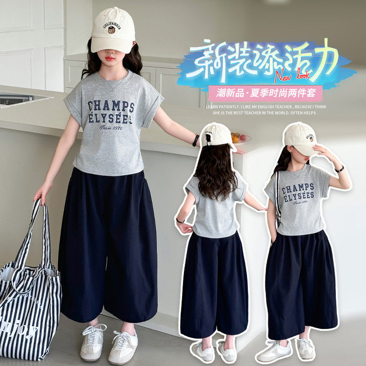 女童春款2026新款上衣短袖公主风潮款新款女童春夏薄长袖t恤
