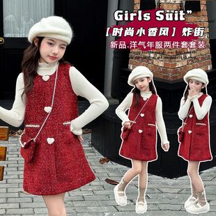 女童春装2025新款中大童裙子今年流行爆款女童公主裙早秋连衣裙