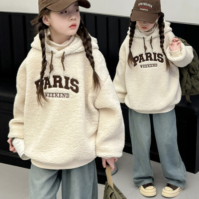 儿童衣服巨好看女款加绒加厚卫衣女童2025新款冬季女孩卫衣保