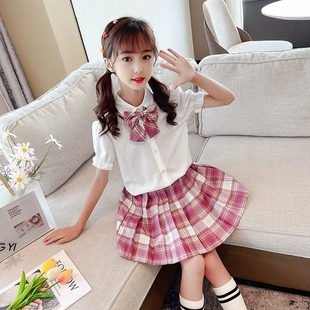 大童jk裙子套装全套水手服zk制服学院风套装英伦风日系女童百褶裙