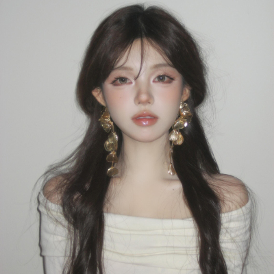 复古金色花朵流苏耳环女轻奢耳夹