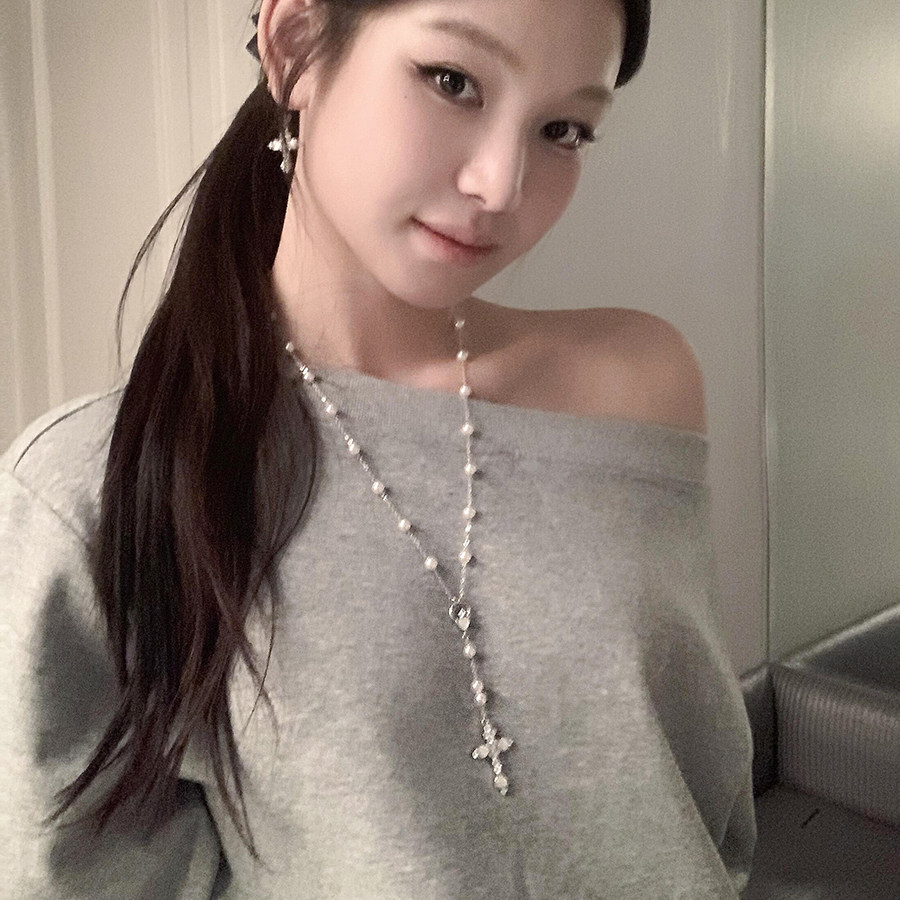 甜酷辣妹风珍珠十字架Y字链小众高级感长款项链复古个性毛衣链女,饰品/流行首饰/时尚饰品新,项链,淘宝优惠券,粉丝福利购,淘宝优惠卷