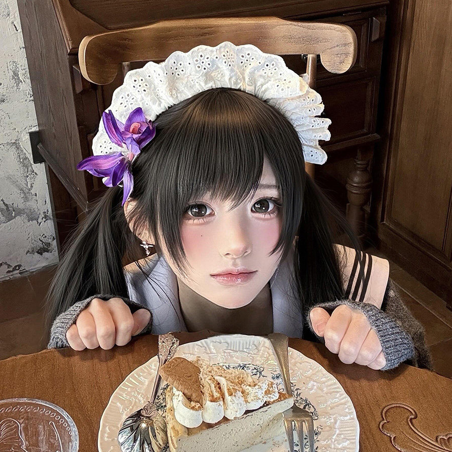 日系可爱少女感女仆Lolita白色发箍软妹蕾丝头箍cos制服百搭发饰