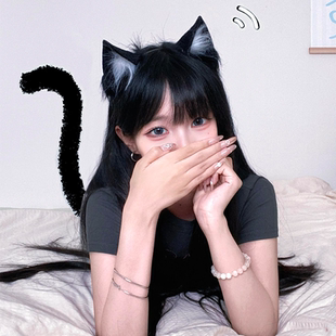 猫耳朵头饰发箍女可爱兽耳发夹发饰万圣节cos头箍lolita猫娘头饰