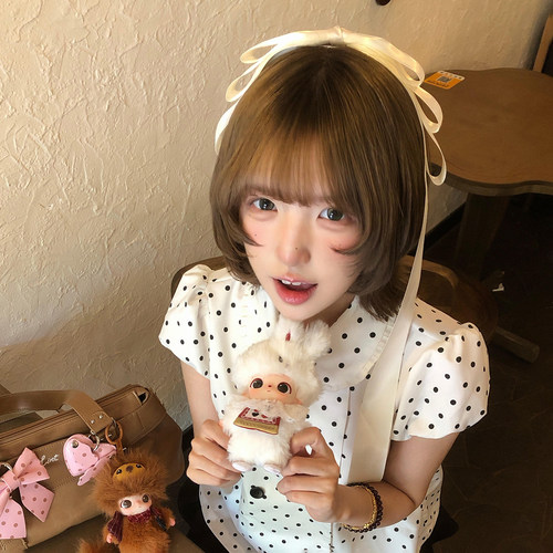 奶白色飘带蝴蝶结发夹仙气丝带顶夹甜妹Lolita软妹少女风温柔头饰