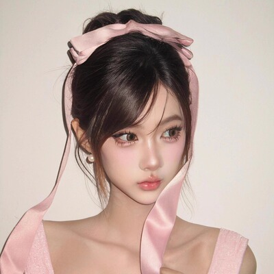 Jennie同款粉色蝴蝶结发夹少女芭蕾风丸子头饰飘带顶夹生日发饰