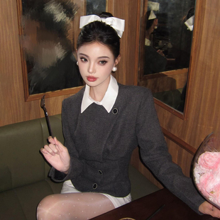 法式 立体白色双层蝴蝶结发夹发卡头饰发饰女高级感顶夹鸭嘴夹气质